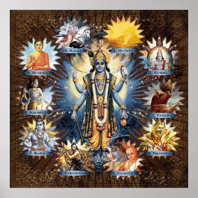 The Ten Avatars Of Lord Vishnu - Poster (Front)