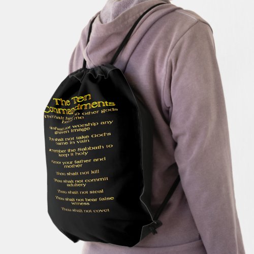 The Ten Commandments 01 Drawstring Bag