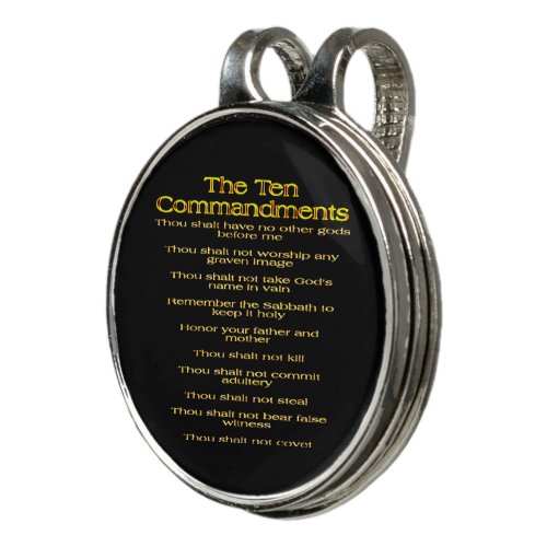 The Ten Commandments 01 Golf Hat Clip