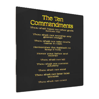 The Ten Commandments 01 Metal Print
