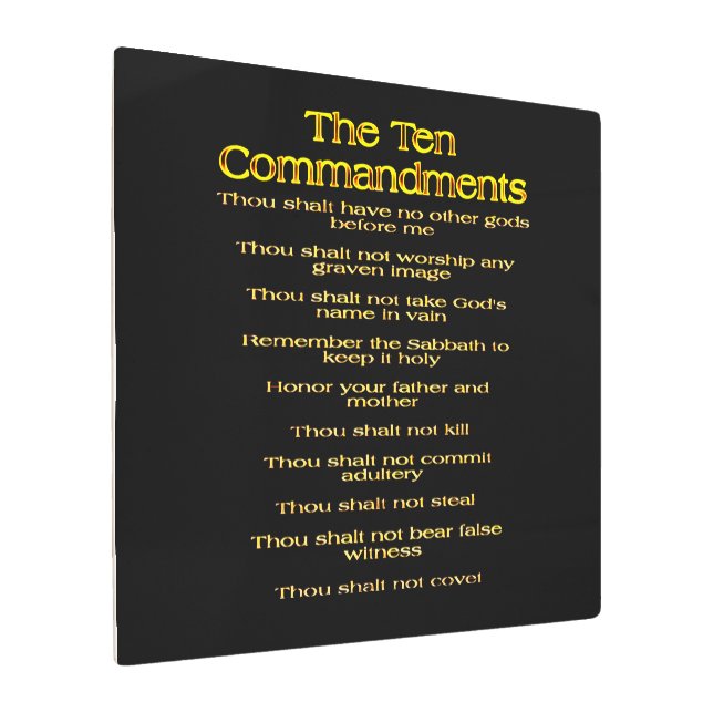 The Ten Commandments 01 Metal Print (Angled)