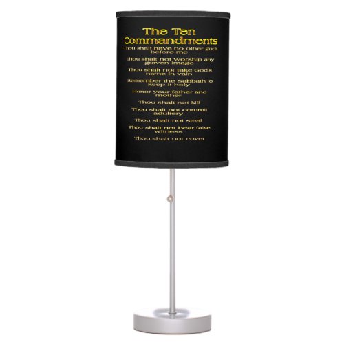 The Ten Commandments 01 Table Lamp