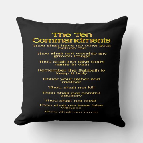 The Ten Commandments 01 Throw Pillow