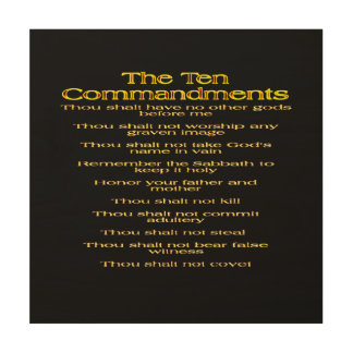 The Ten Commandments 01 Wood Wall Art