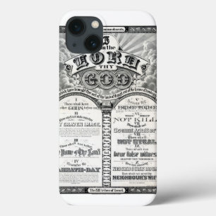 The Ten Commandments 1876 Vintage Poster Restored iPhone 13 Case