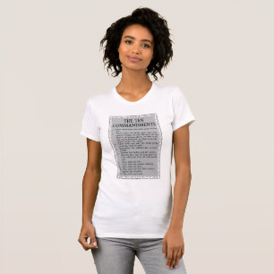 The Ten Commandments Bible Women's T-Shirt