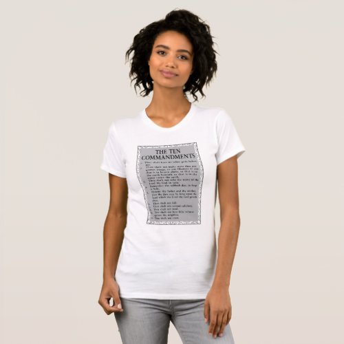 The Ten Commandments Bible Womens T_Shirt