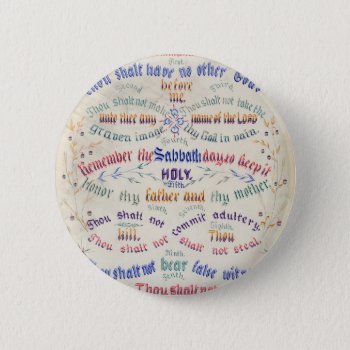 The Ten Commandments Button by vintageworks at Zazzle