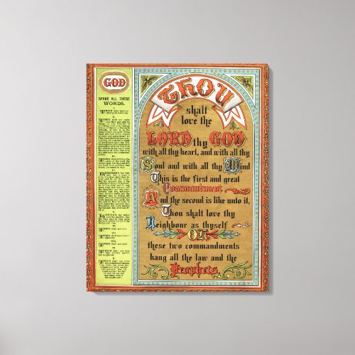 The Ten Commandments Canvas Print