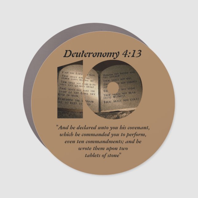 The Ten Commandments Car Magnet (Front)