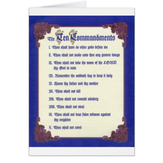 THE TEN COMMANDMENTS CARDS