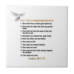 The Ten Commandments  Ceramic Tile