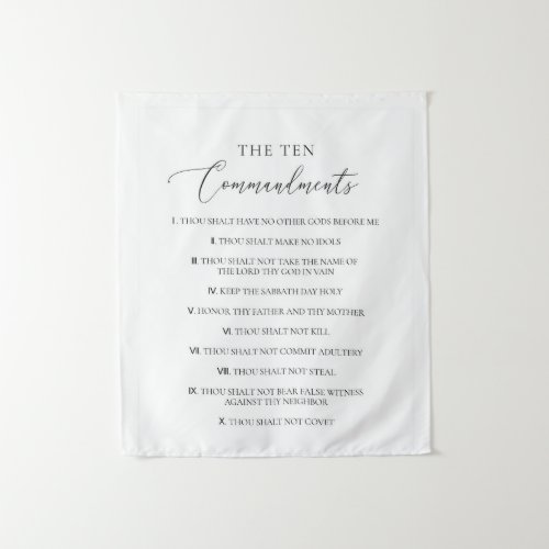 The Ten Commandments Christian Bible Verse Church  Tapestry