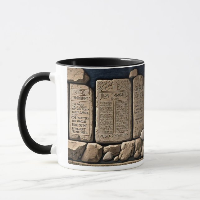The Ten Commandments Coffee Mug  (Left)