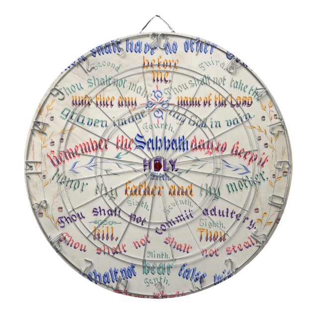 The Ten Commandments Dartboard (Front)