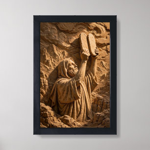 THE TEN COMMANDMENTS - Exodus 20:1 (Framed) Poster