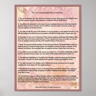 The Ten Commandments for Women Poster