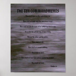 The Ten Commandments - Gray Streaks Poster