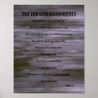 The Ten Commandments - Gray Streaks Poster