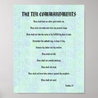 The Ten Commandments - Greenish Twists Poster