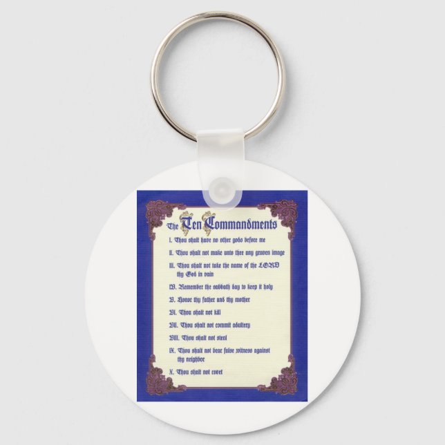 THE TEN COMMANDMENTS KEYCHAIN (Front)