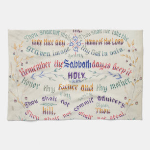 The Ten Commandments Kitchen Towel