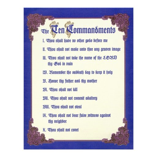 ten commandments template