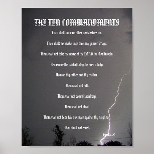 The Ten Commandments _ Lightning Poster