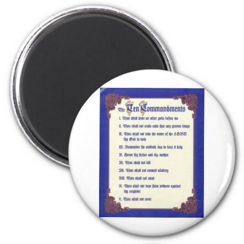 THE TEN COMMANDMENTS MAGNET