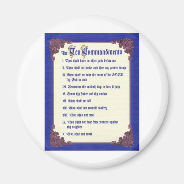 THE TEN COMMANDMENTS MAGNET (Front)