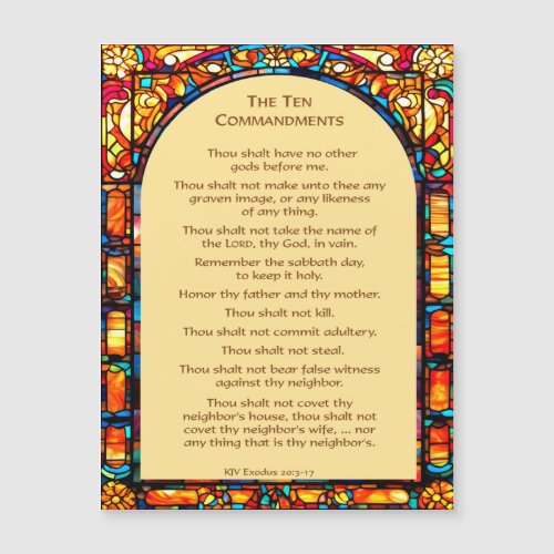 The Ten Commandments Magnet