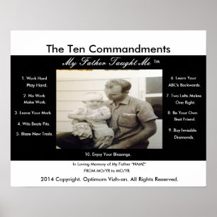 The Ten Commandments My Father Taught Me Poster