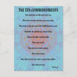 The Ten Commandments "Outward Expressions" Postcard