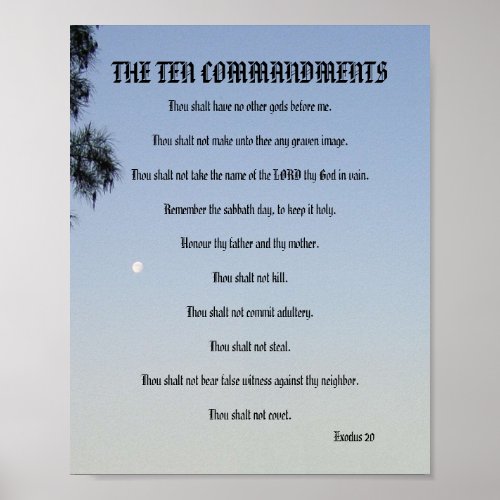 The Ten Commandments _ Pine Moon Poster