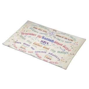 "The Ten Commandments" placemat