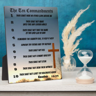 THE TEN COMMANDMENTS PLAQUE