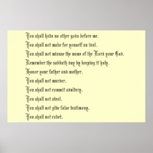 The Ten Commandments Poster