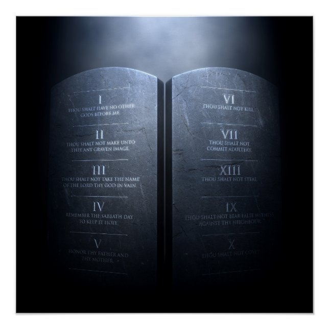 The Ten Commandments Poster (Front)