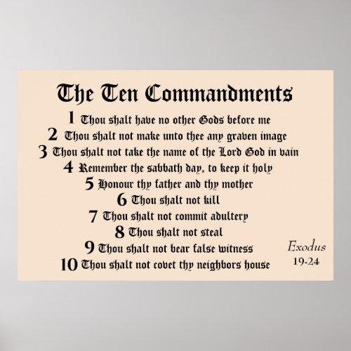 THE TEN COMMANDMENTS poster