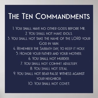 The Ten Commandments Poster | Zazzle