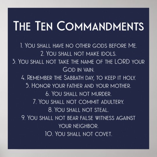 The Ten Commandments Poster | Zazzle.com
