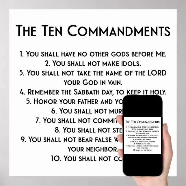 The Ten Commandments Poster | Zazzle