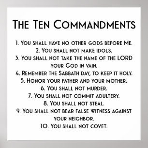 The Ten Commandments Poster