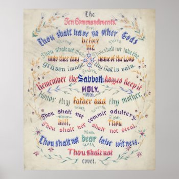 The Ten Commandments Poster/print Poster by vintageworks at Zazzle
