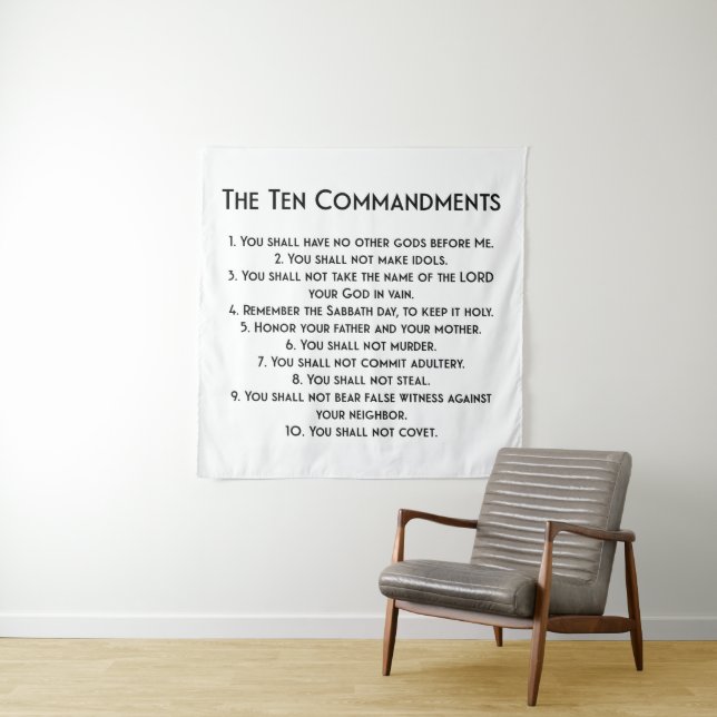 The Ten Commandments Poster Tapestry (In Situ)