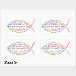 The Ten Commandments Rectangular Sticker | Zazzle