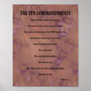 The Ten Commandments - Red Spotted Poster