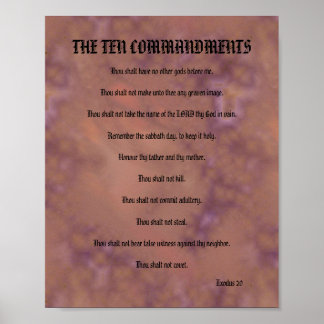 The Ten Commandments - Red Spotted Poster
