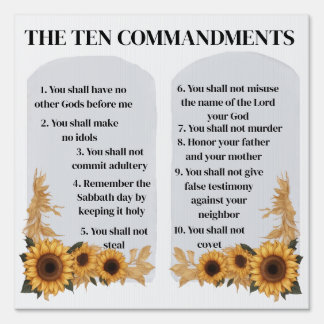 The Ten Commandments Sign