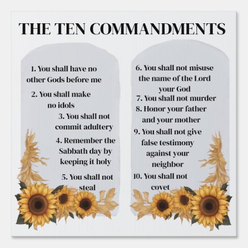 The Ten Commandments Sign